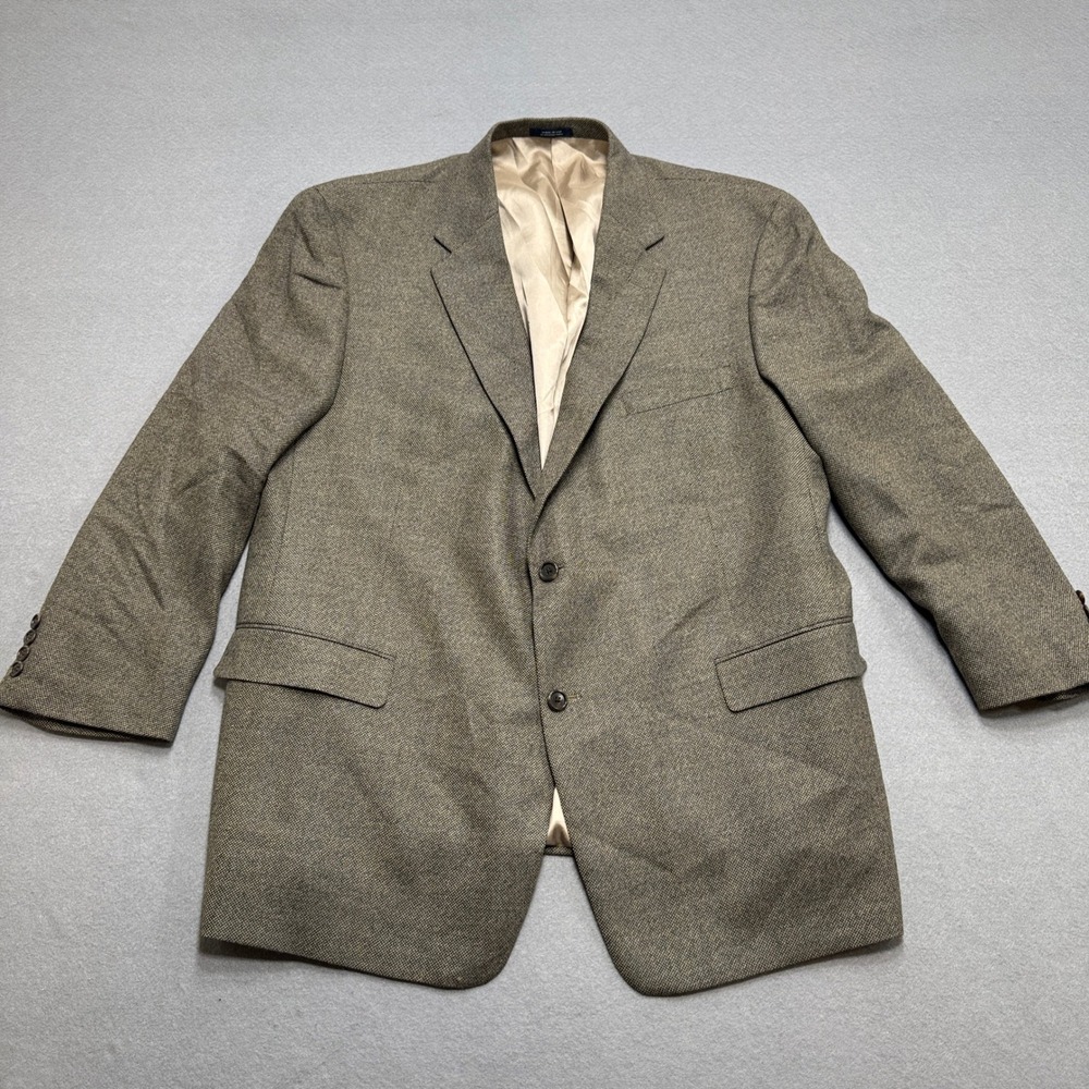 Hart Schaffner Marx Blazer Men's 46R Brown Two Button Sports Coat‎ Made In USA